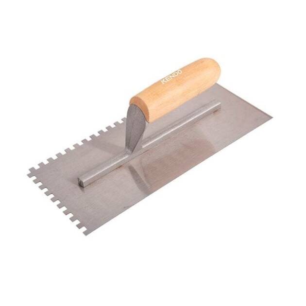 Llana Metalica Dentada 120x280mm Mango Madera Kendo